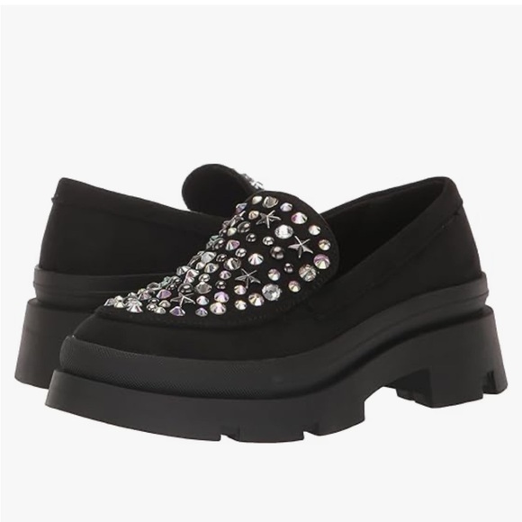 Steve Madden Girls Loosy Platform Loafer Black size 3 - Picture 1 of 9